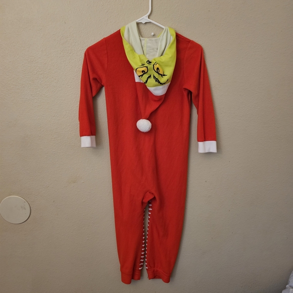 Dr. Seuss Red and Green The Grench Festive Footies One Piece - Picture 4 of 9